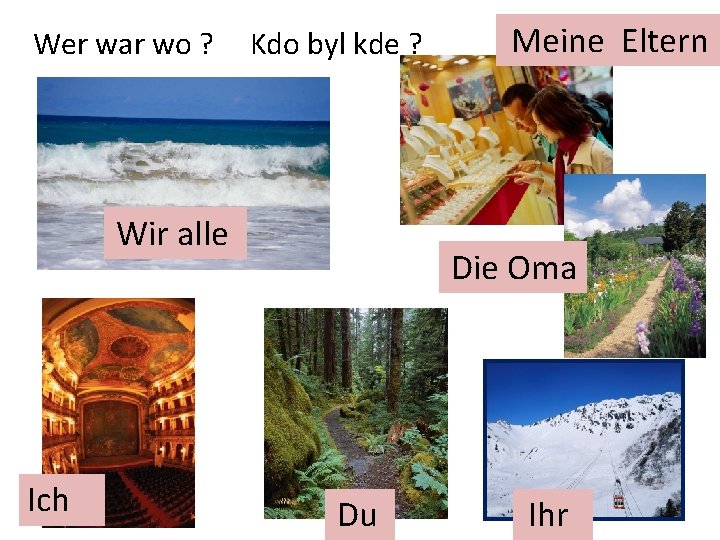 Wer war wo ? Kdo byl kde ? Wir alle Ich Meine Eltern Die