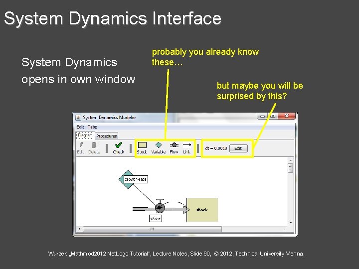 System Dynamics Interface System Dynamics opens in own window probably you already know these…