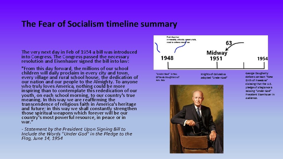 The Fear of Socialism timeline summary The very next day in Feb of 1954