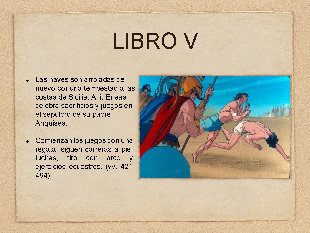 LIBRO V Las naves son arrojadas de nuevo por una tempestad a las costas