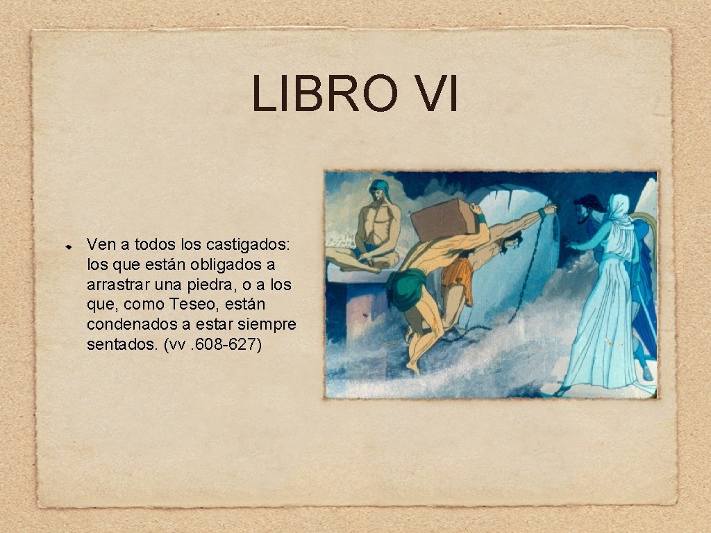 LIBRO VI Ven a todos los castigados: los que están obligados a arrastrar una