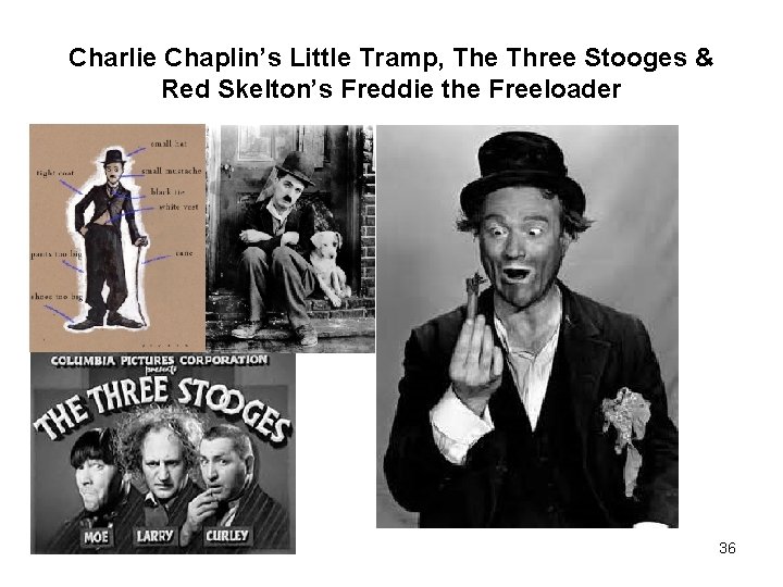 Charlie Chaplin’s Little Tramp, The Three Stooges & Red Skelton’s Freddie the Freeloader 36