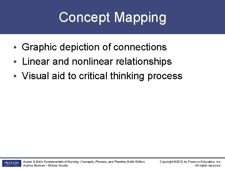 Concept Mapping • Graphic depiction of connections • Linear and nonlinear relationships • Visual