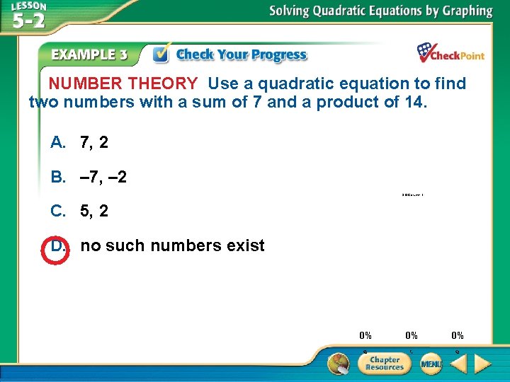 NUMBER THEORY Use a quadratic equation to find two numbers with a sum of