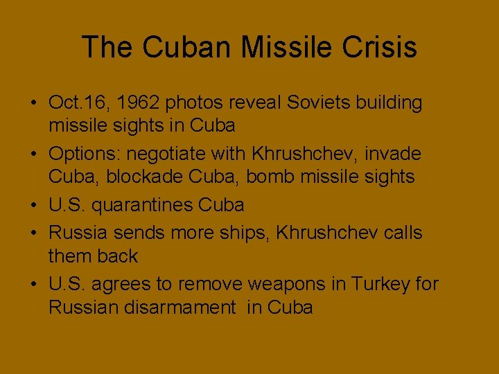 The Cuban Missile Crisis • Oct. 16, 1962 photos reveal Soviets building missile sights