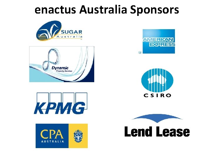 enactus Australia Sponsors 