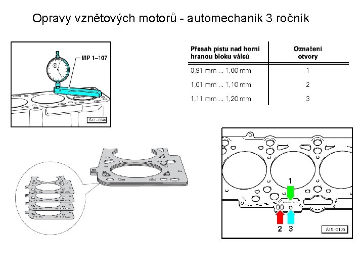 Opravy vznětových motorů - automechanik 3 ročník 