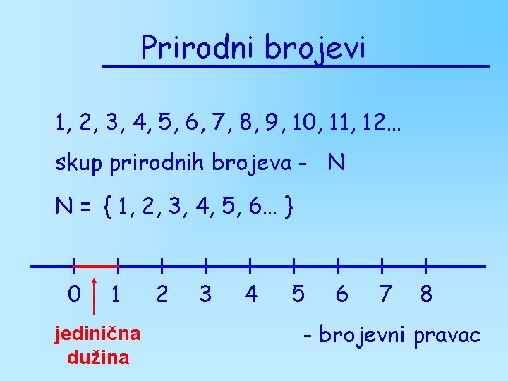 Prirodni brojevi 1, 2, 3, 4, 5, 6, 7, 8, 9, 10, 11, 12… Prirodni brojevi 1, 2, 3, 4, 5, 6, 7, 8, 9, 10, 11, 12…