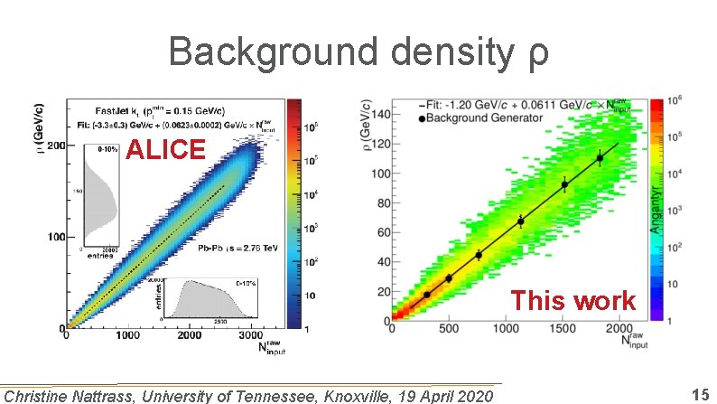 Background density ρ ALICE ` This work Christine Nattrass, University of Tennessee, Knoxville, 19