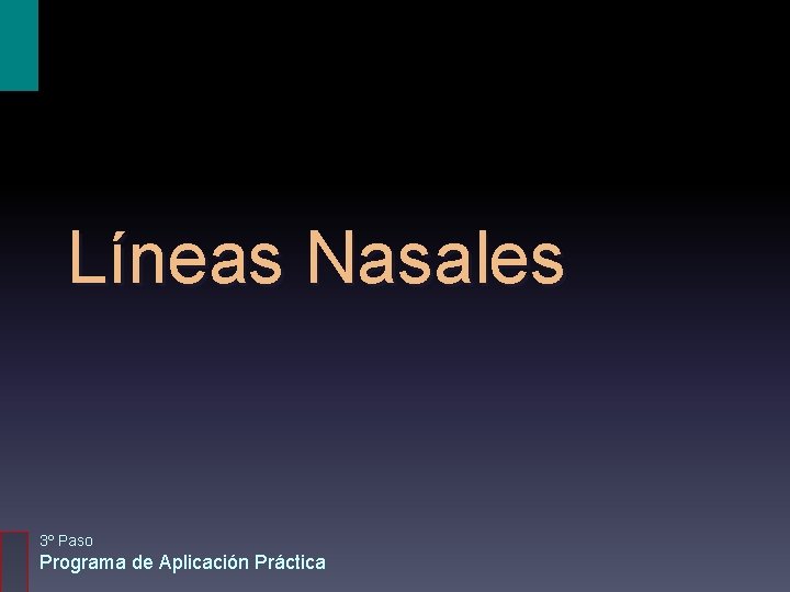 Líneas Nasales 3º Paso Programa de Aplicación Práctica 