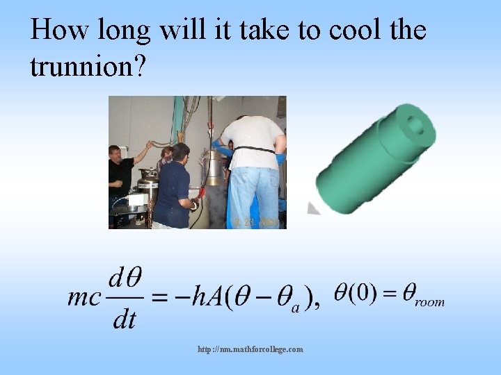 How long will it take to cool the trunnion? http: //nm. mathforcollege. com 