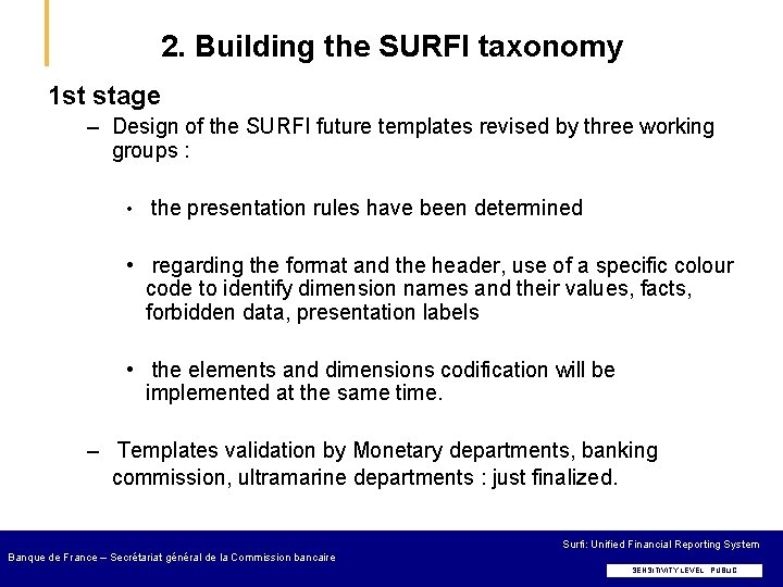 2. Building the SURFI taxonomy 1 st stage – Design of the SURFI future