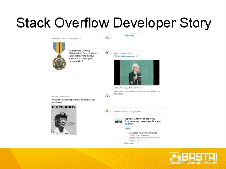 Stack Overflow Developer Story 