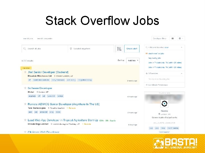 Stack Overflow Jobs 