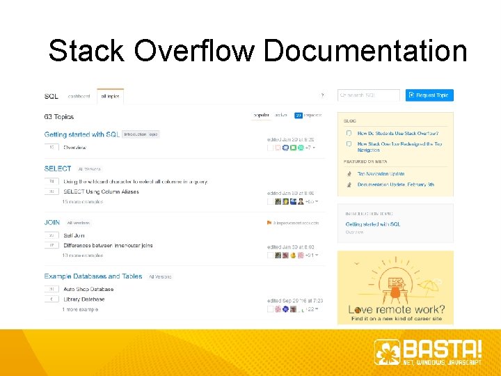 Stack Overflow Documentation Stack Overflow Documentation