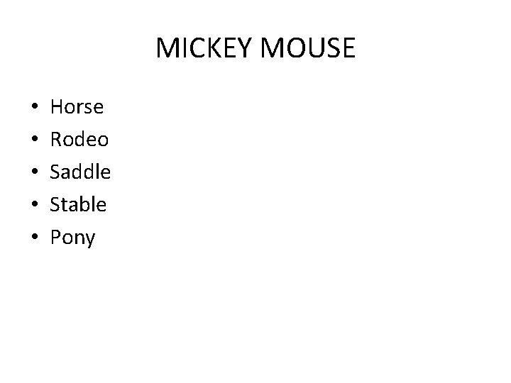 MICKEY MOUSE • • • Horse Rodeo Saddle Stable Pony 