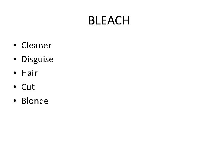 BLEACH • • • Cleaner Disguise Hair Cut Blonde 