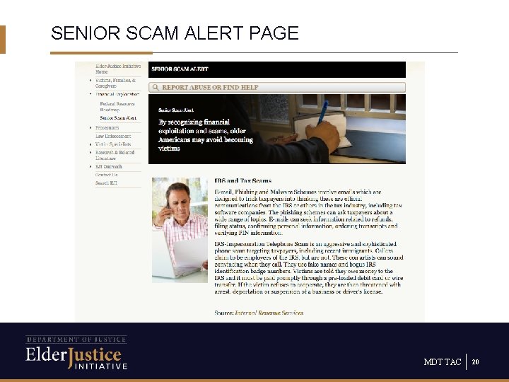 SENIOR SCAM ALERT PAGE MDT TAC 20 