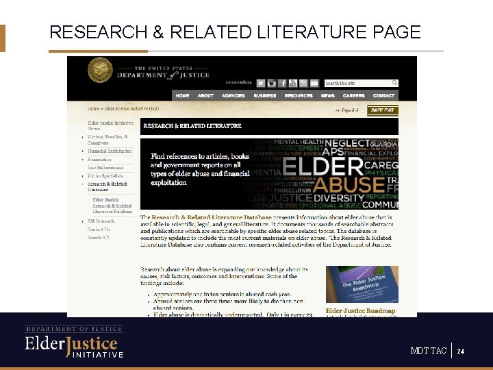 RESEARCH & RELATED LITERATURE PAGE MDT TAC 24 
