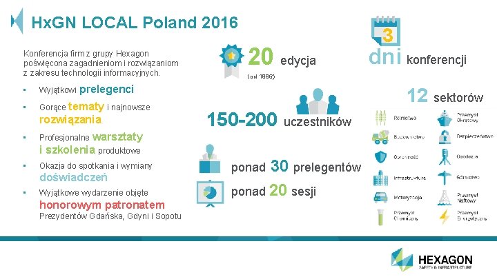 Hx. GN LOCAL Poland 2016 Konferencja firm z grupy Hexagon poświęcona zagadnieniom i rozwiązaniom