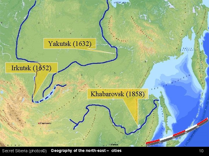 Yakutsk (1632) Irkutsk (1652) Khabarovsk (1858) Secret Siberia (photos©) Geography of the north-east –
