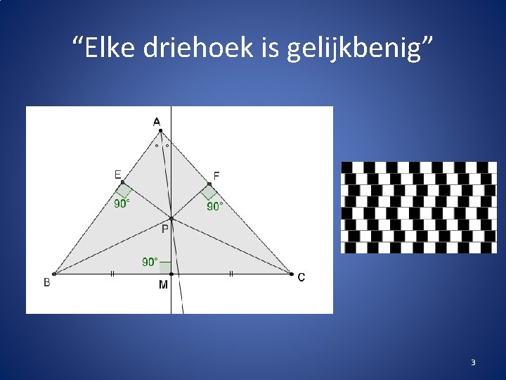 “Elke driehoek is gelijkbenig” 3 