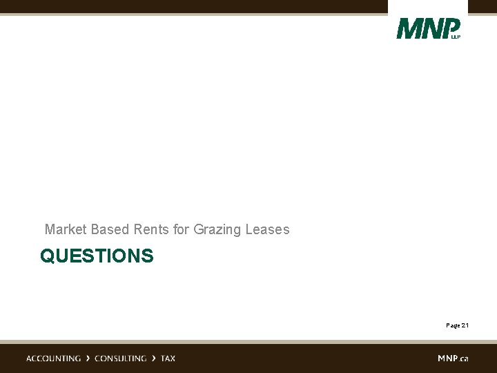 Market Based Rents for Grazing Leases QUESTIONS Page 21 