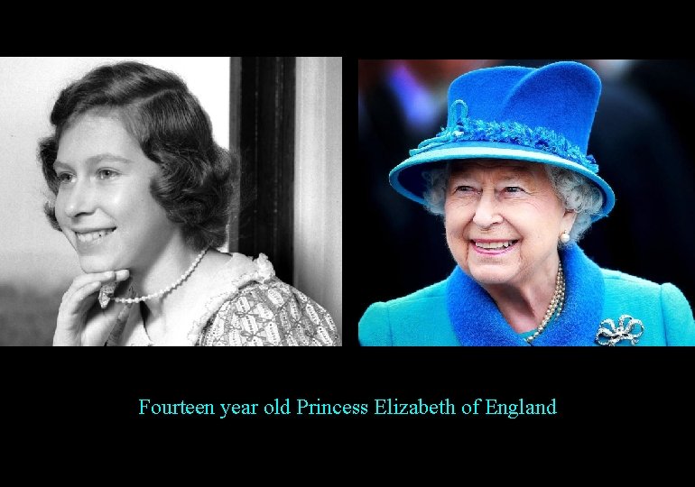 Fourteen year old Princess Elizabeth of England 