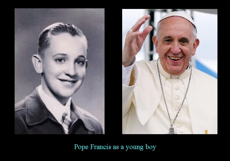 Pope Francis as a young boy 