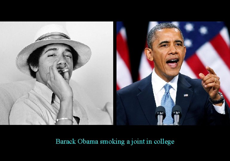 Barack Obama smoking a joint in college 