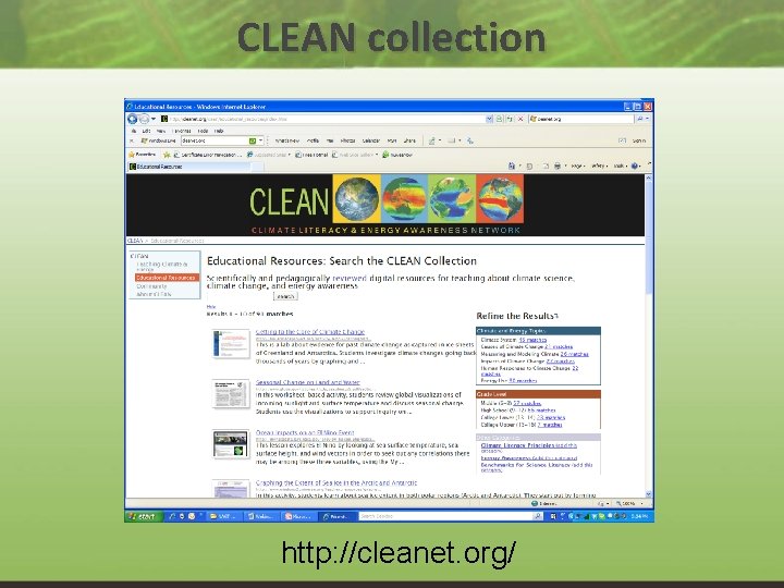 CLEAN collection http: //cleanet. org/ 