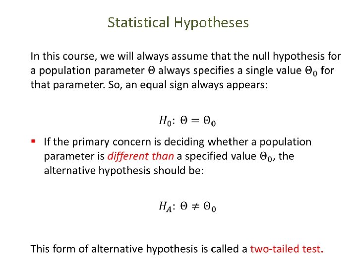 Statistical Hypotheses 