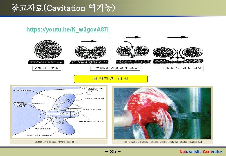 참고자료(Cavitation 역기능) https: //youtu. be/K_w 3 gcv. A 87 I - 35 - Naturalistic