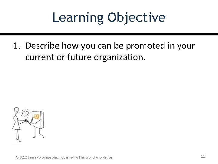 Learning Objective 1. Describe how you can be promoted in your current or future