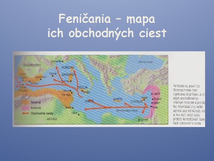 Feničania – mapa ich obchodných ciest 