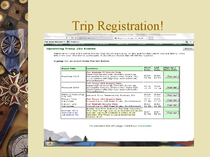 Trip Registration! 