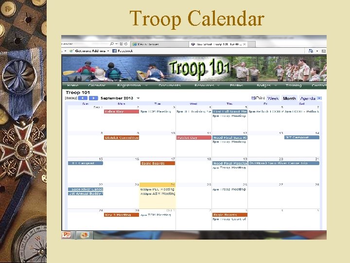 Troop Calendar 