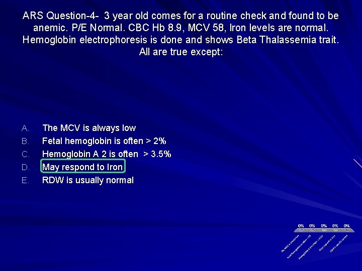 ARS Question-4 - 3 year old comes for a routine check and found to