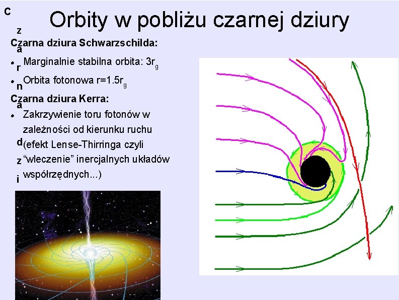 C Orbity w pobliżu czarnej dziury z Czarna dziura Schwarzschilda: a Marginalnie stabilna orbita: C Orbity w pobliżu czarnej dziury z Czarna dziura Schwarzschilda: a Marginalnie stabilna orbita: