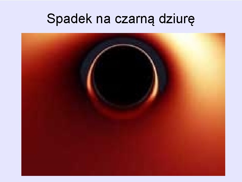 Spadek na czarną dziurę Spadek na czarną dziurę
