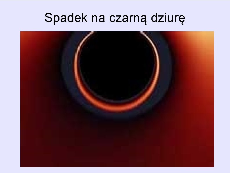 Spadek na czarną dziurę Spadek na czarną dziurę