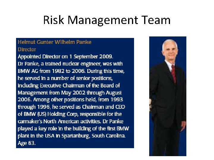Risk Management Team 