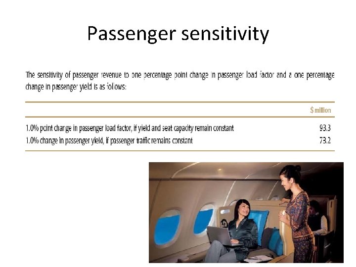 Passenger sensitivity 