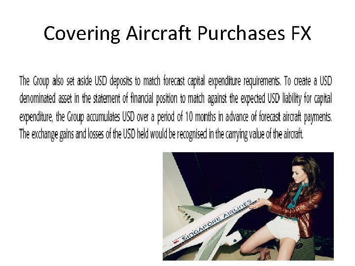 Covering Aircraft Purchases FX 