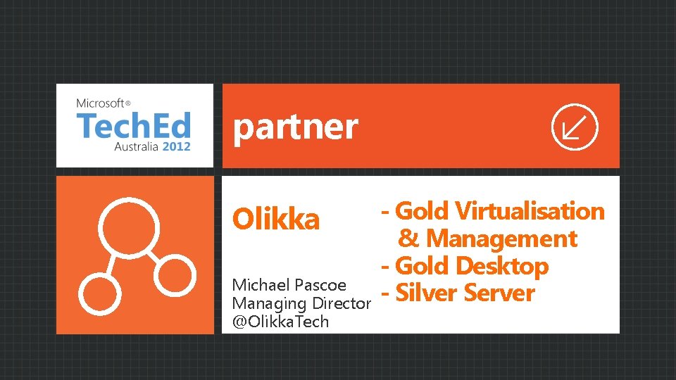 partner Gold Virtualisation Olikka & Management - Gold Desktop Michael Pascoe Managing Director -