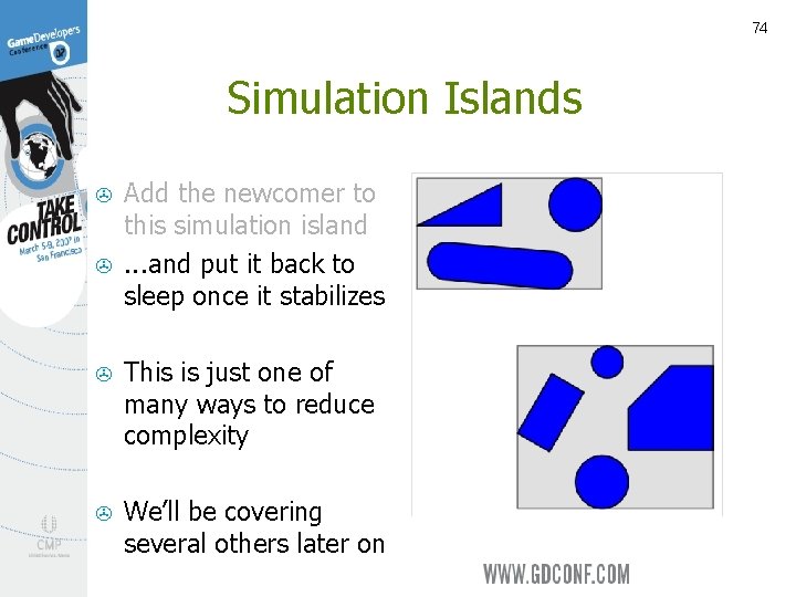 74 Simulation Islands > > Add the newcomer to this simulation island. . .