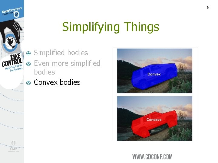 9 Simplifying Things > > > Simplified bodies Even more simplified bodies Convex bodies