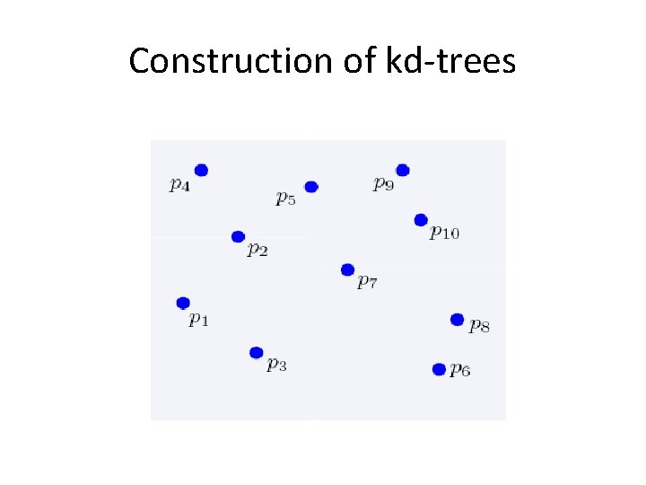 Construction of kd-trees 