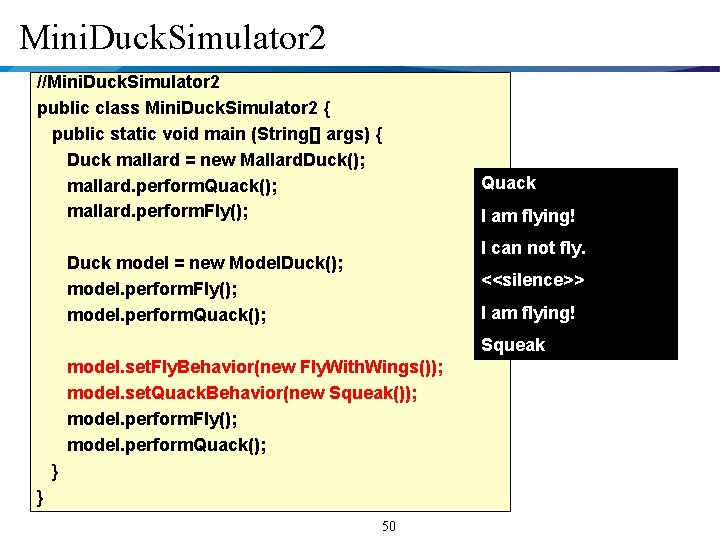 Mini. Duck. Simulator 2 //Mini. Duck. Simulator 2 public class Mini. Duck. Simulator 2