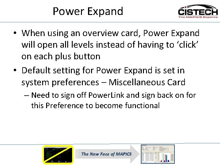 Power Expand • When using an overview card, Power Expand will open all levels